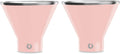 Light Pink Stemless Martini Glasses Set of 2 - Insulated 8 oz
