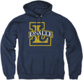 LOGOVISION Collegiate Distressed Primary Logo Adult Pullover Hoodie LA