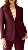 Women's Professional Suit 2 Piece Slim Fit Blazer Pants - Office Ready