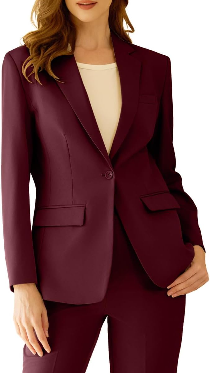 Women's Professional Suit 2 Piece Slim Fit Outfit for Work