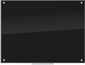 Glass Dry Erase Board 36 in x 48 in - Black Surface Frameless