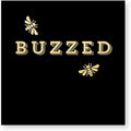 Buzzed Bee Cocktail Napkins, 20pc, Black & Gold