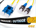 FCD 5M OS2 LC to ST Singlemode Fiber Cable - Durable Duplex 5m