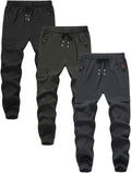 Boys Girls Joggers Cargo Pants with Zipper Pockets for Comfort