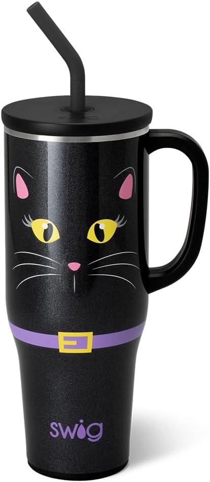 Swig Life 40oz Mega Mug with Boo Crew Cat Print for Halloween