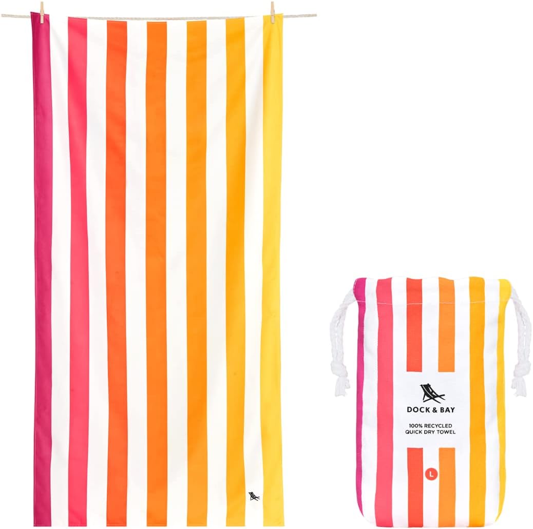 Dock & Bay Beach Towel - Quick Dry, Sand Free, Eco-Friendly