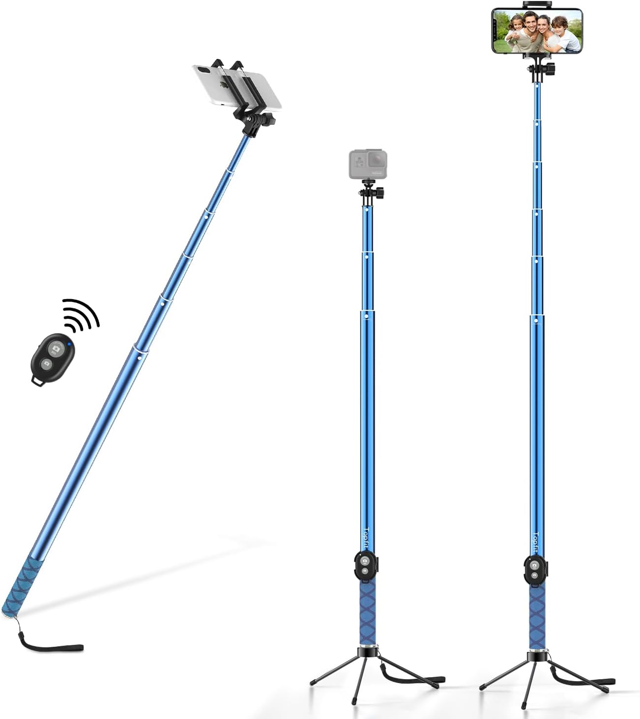 118 Inch Selfie Stick Tripod with Remote for iPhone and Android