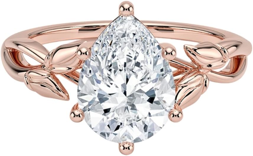 1-3 CT Moissanite Engagement Ring in Solid Gold & Silver Options