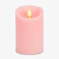 Luminara Flameless LED Moving Flame Pillar Candle (Saga Rose, 3 in x