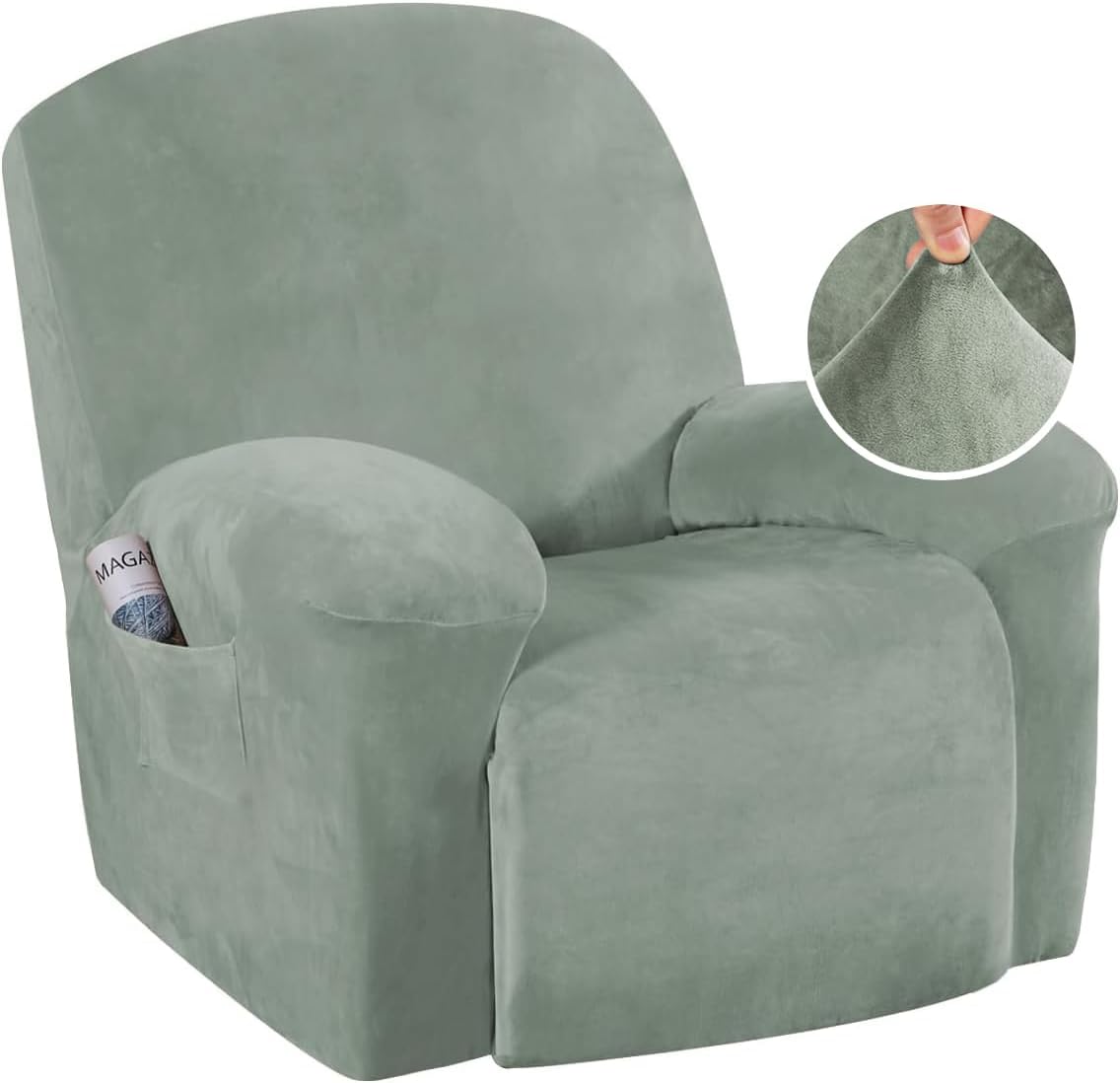 H.VERSAILTEX Recliner Chair Cover Velvet for Large Recliners