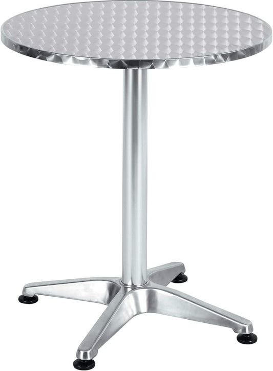 23.75 Inch Round Stainless Steel Table for Indoor Outdoor Use