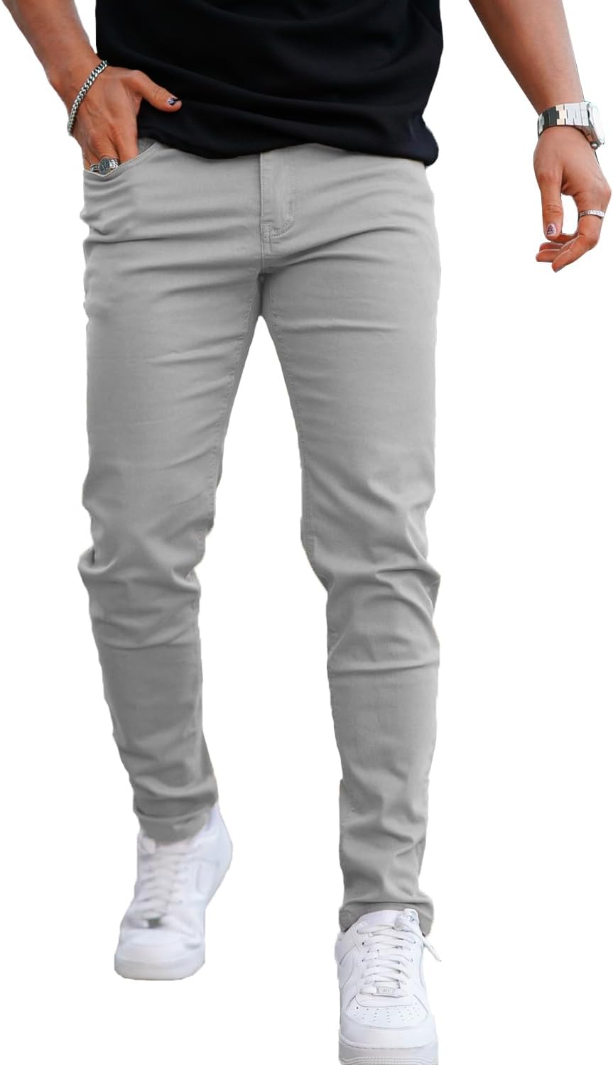 GINGTTO Men's Ripped Jeans Slim Fit for Ultimate Comfort