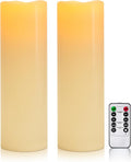 4 in x 14 in Ivory Large Waterproof Outdoor Flameless Candles