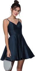 Short Homecoming Dresses Spaghetti Strap Satin Dresses for Women 2024
