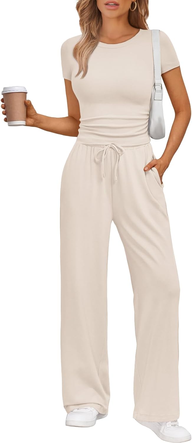 Trendy Queen 2 Piece Matching Summer Sweatsuit Lounge Set