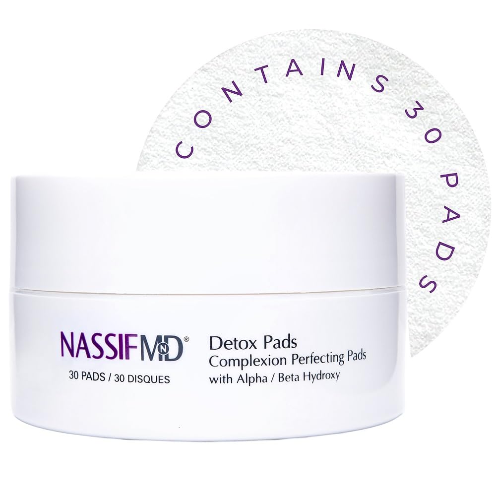 NassifMD Exfoliating Detox Pads for Deep Cleansing & Glowing Skin