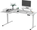 SANODESK Dual Motor L Shaped Standing Desk with 4 Memory Presets