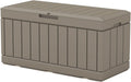 82 Gallon Resin Deck Box Light Brown - Waterproof Outdoor Storage