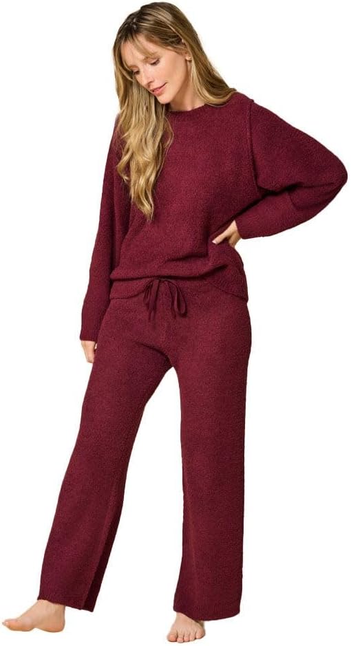 Softies Marshmallow Reverse Seam Crew Neck Lounge Set for Women