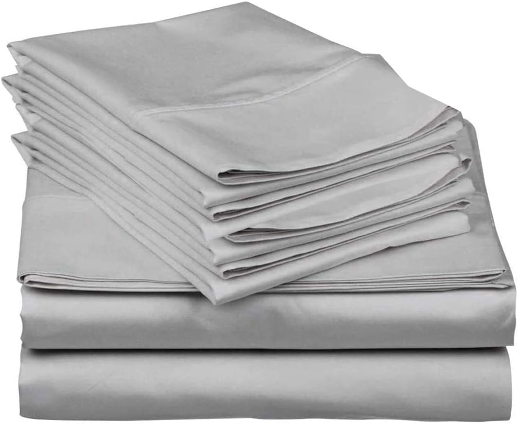 Luxury 6 Piece Cal King Sheet Set - Soft Egyptian Cotton Bedding