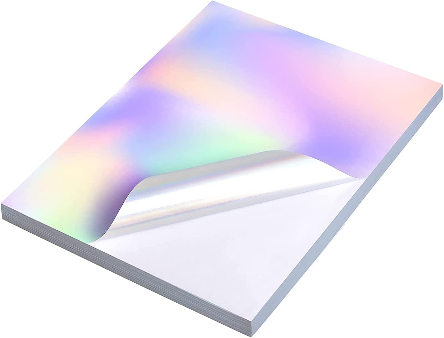 Holographic Sticker Paper: Inkjet & Laser Printer, Waterproof, US Letter Size