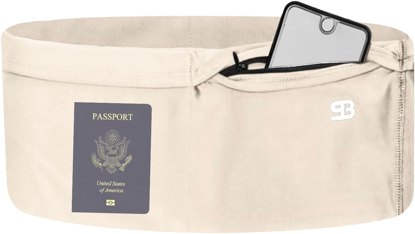 Unisex Travel Money Belt with Large Security Pockets for All