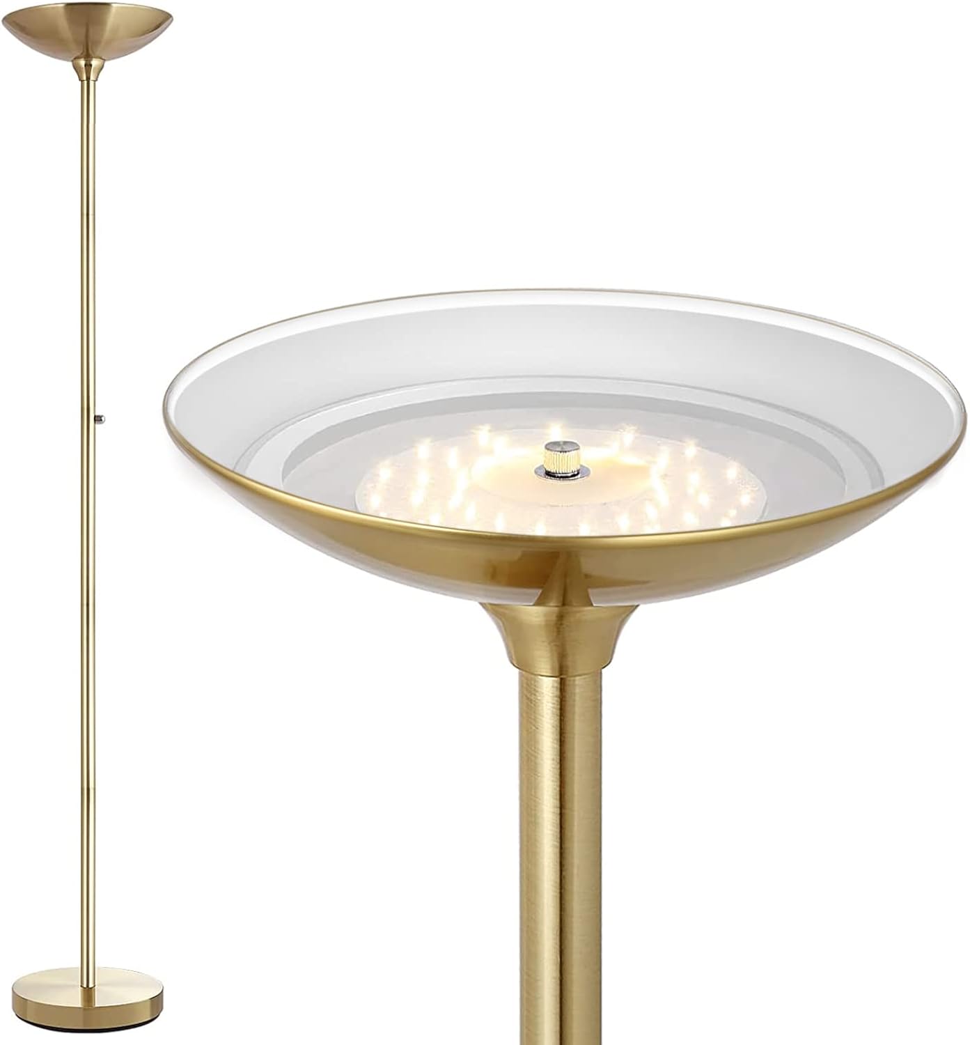 BoostArea Torchiere Floor Lamp: 30W Super Bright LED Design