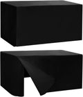 HolidayIdeas Fitted Table Covers 96 x 30 in 2-Pack - Sleek Black Fit