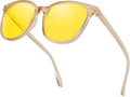 Polarized Night Vision Glasses for Women with Yellow Lens - Anti Glare