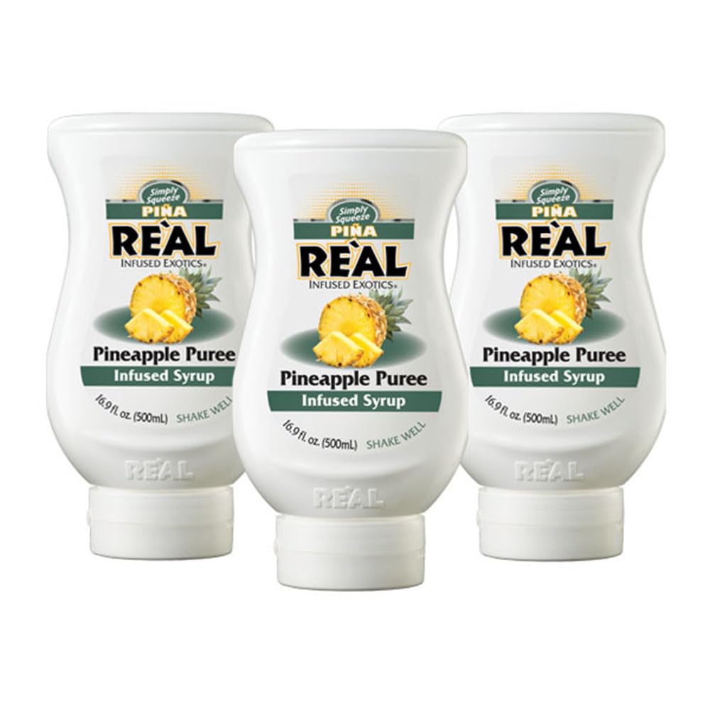 Pina Real Infused Exotics Pineapple Puree Syrup Pack of 3