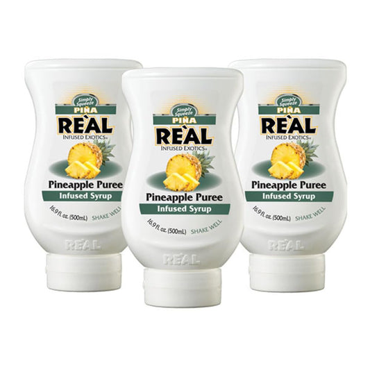 Pina Real Infused Exotics Pineapple Puree Syrup Pack of 3