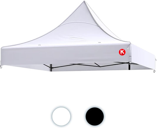 Waterproof Canopy Top 10x10 ft - 8 Drainage Holes - White