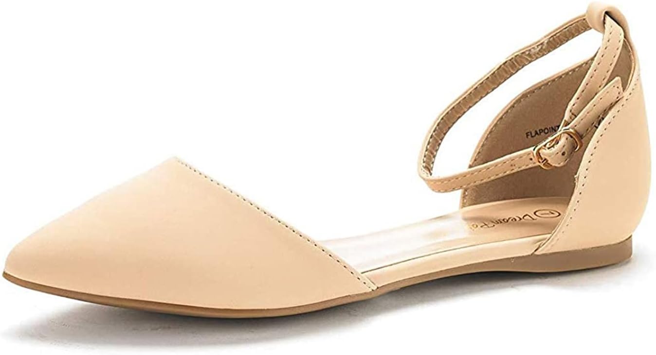 DREAM PAIRS Flapointed Women's Casual D'Orsay Pointed Flats