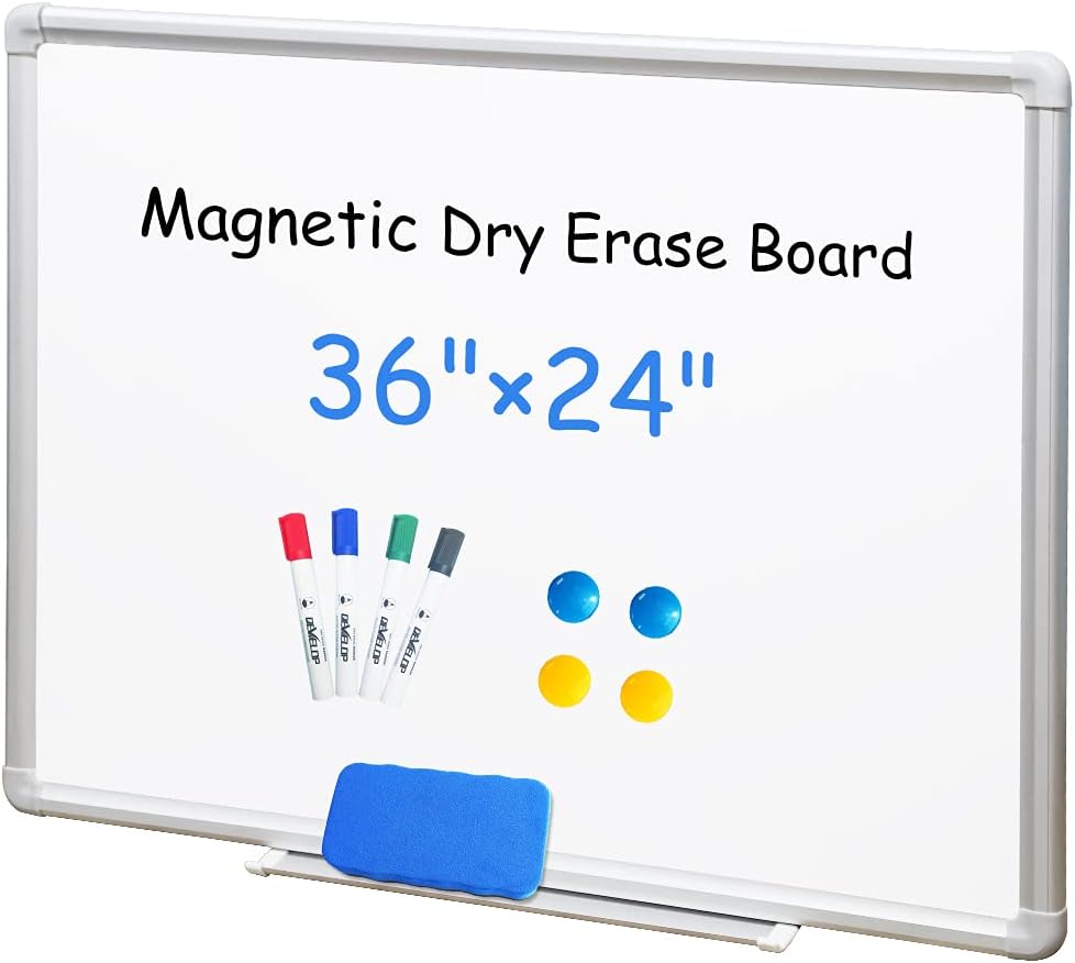 DEVELOP Magnetic Dry Erase White Board 24x36 Inch for Home Use