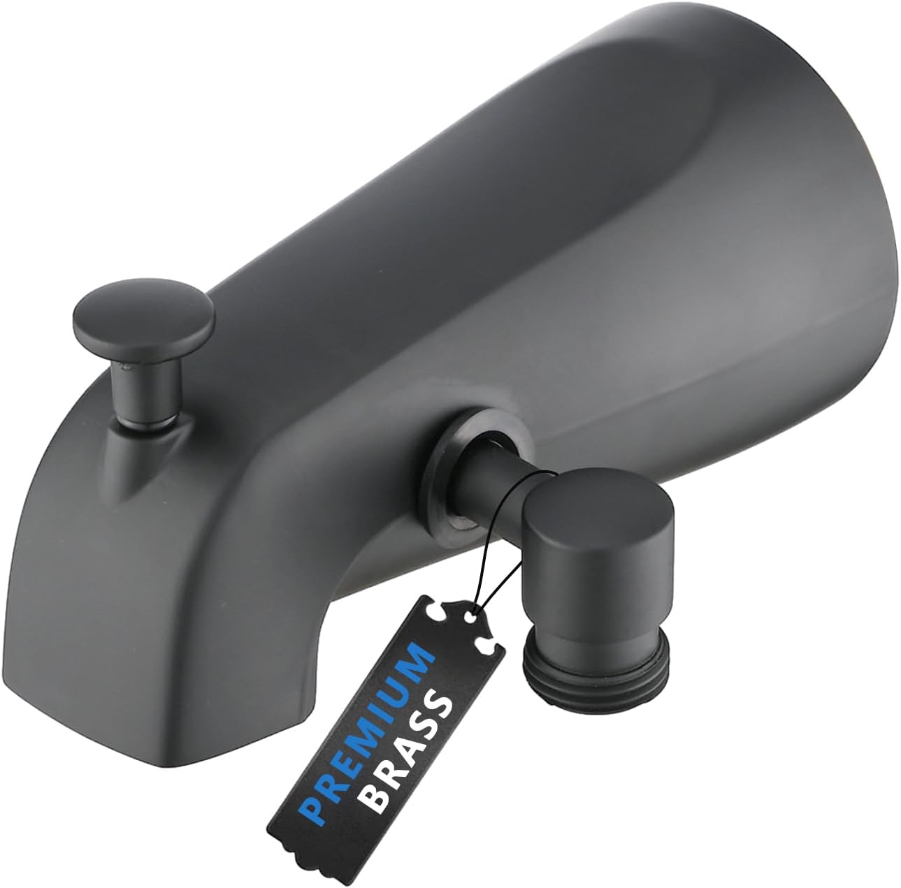 PROOX All Metal Tub Spout with Diverter in Matte Black Finish