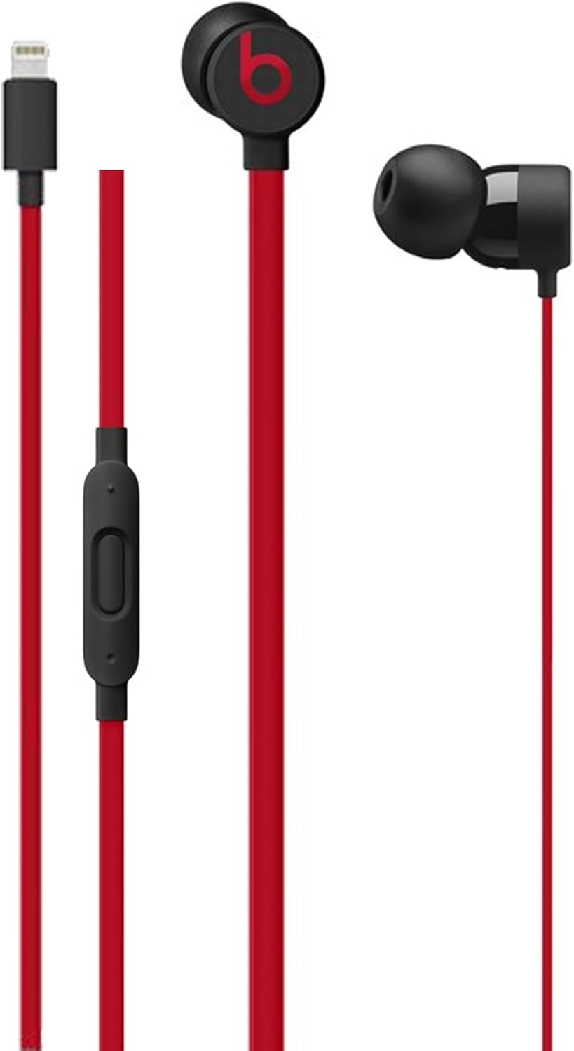 Beats urBeats3 Earphones - Black-Red Renewed