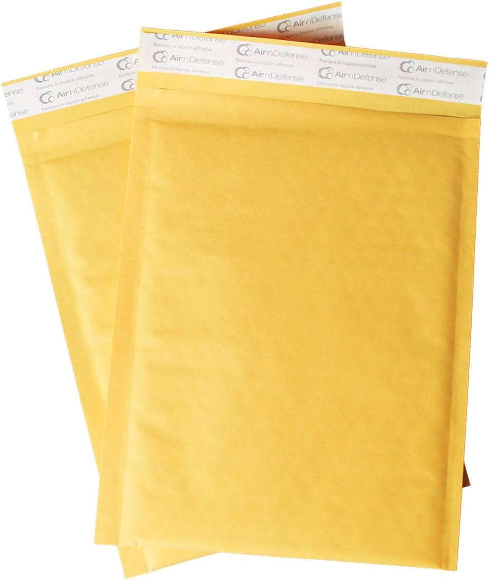 AirnDefense 6.5x10 Kraft Bubble Mailers for Secure Shipping