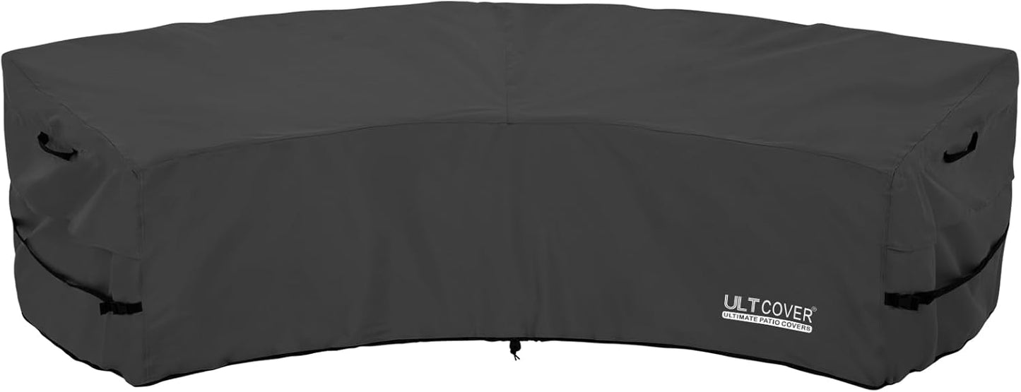 ULTCOVER Patio Curved Sofa Cover Waterproof for Outdoor Furniture