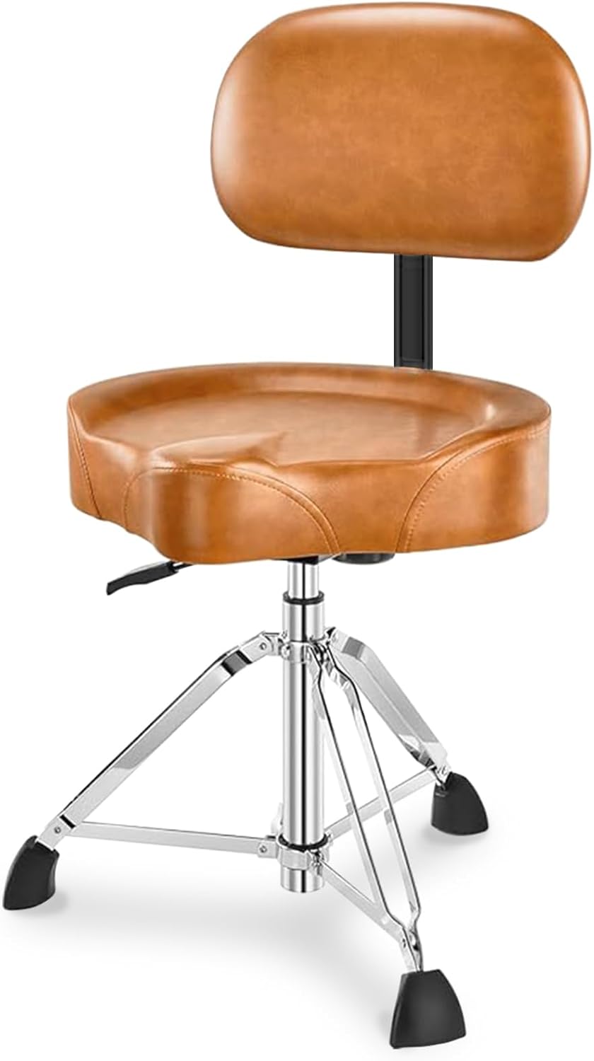 Pro Drum Stool with Backrest for Comfortable Drumming Sessions