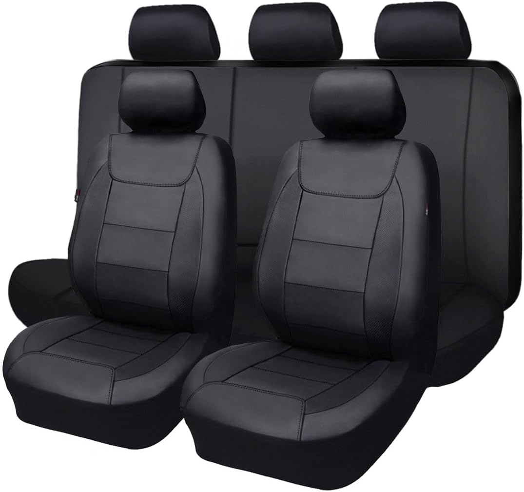 Flying Banner Car Seat Covers - Waterproof Faux Leather Set