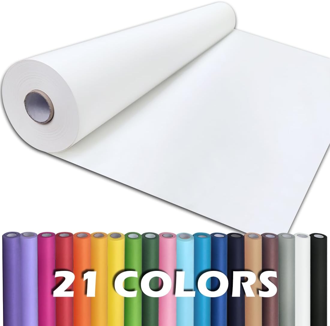 PerkHomy 30in x 200ft White Kraft Paper Roll for Crafting Needs