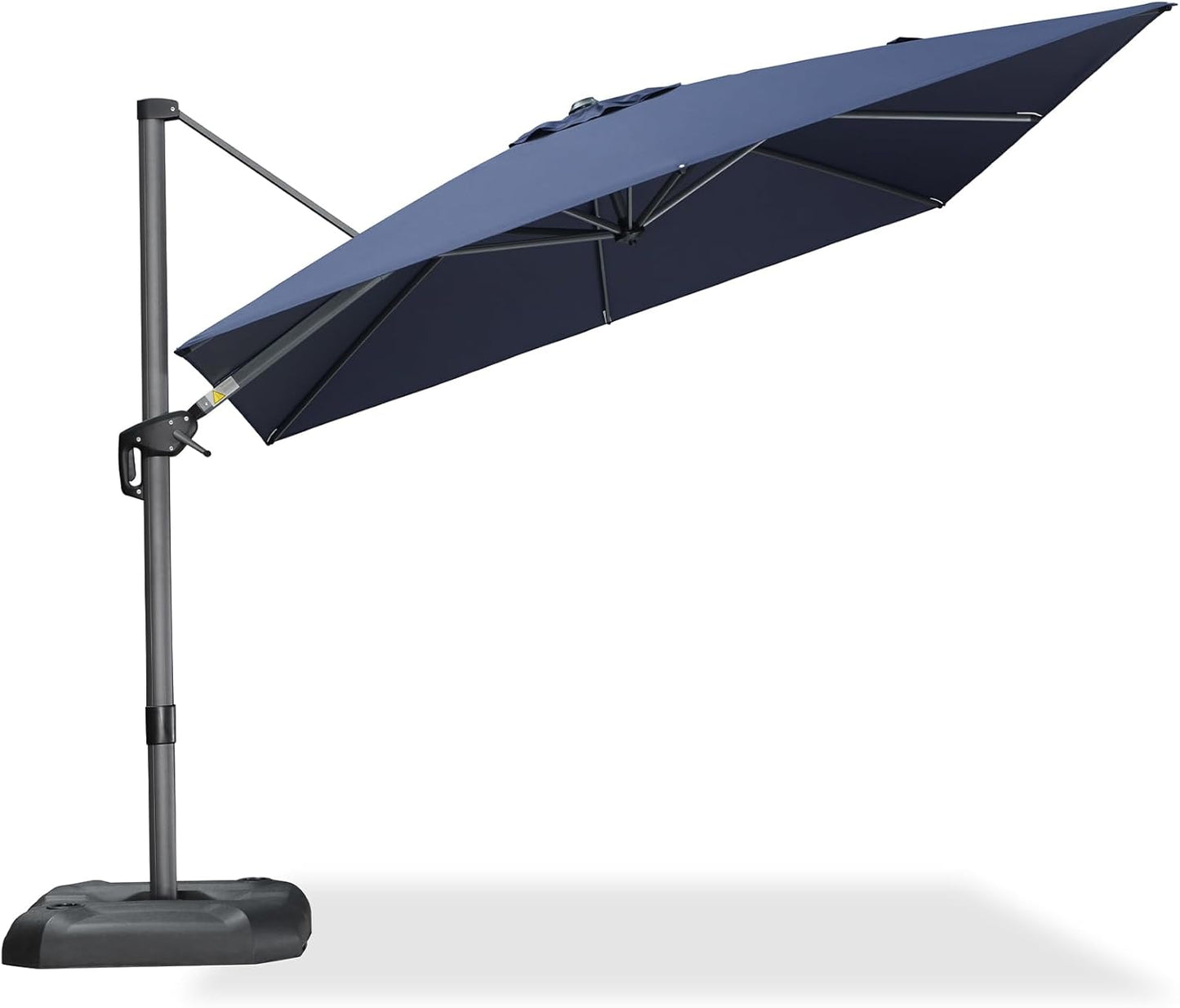 9 Feet Patio Umbrella with 360-Degree Rotation for Outdoor Use