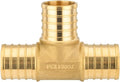 Pack of 50 EFIELD Pex 3/4 Inch Tee Barb Brass Crimp Fittings