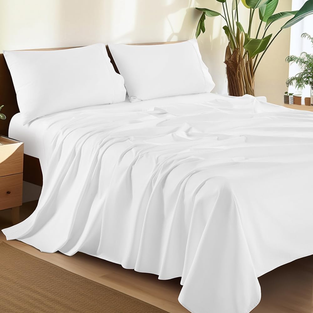 Luxury 100% Cotton King Size Sheets Set for Ultimate Comfort