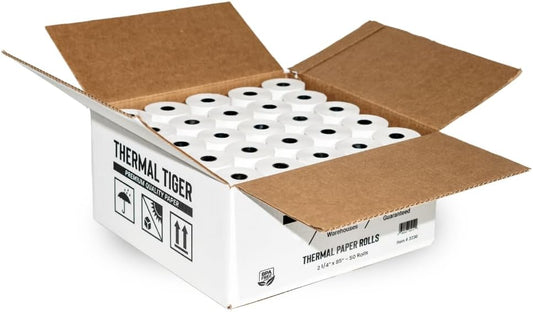 2 1/4 X 85 Thermal Paper Rolls for POS Systems & Cash Registers