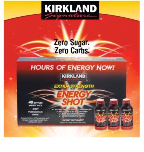 Extra Strength Energy Shots with Vitamins and Zero Carbs