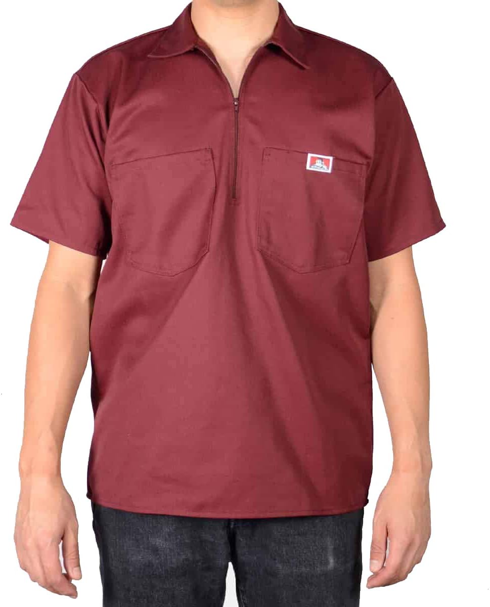 Ben Davis Short Sleeve 1/2 Zip Shirt for Comfort and Style