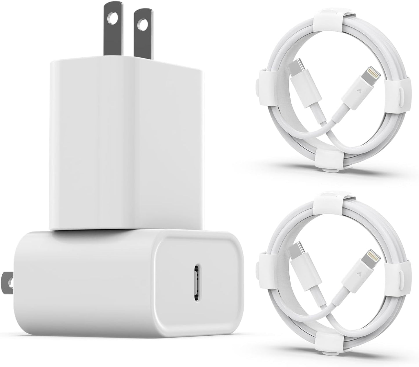 Fast USB C Charger for iPhone 14-11 | 2Pack w/ 6FT Cable