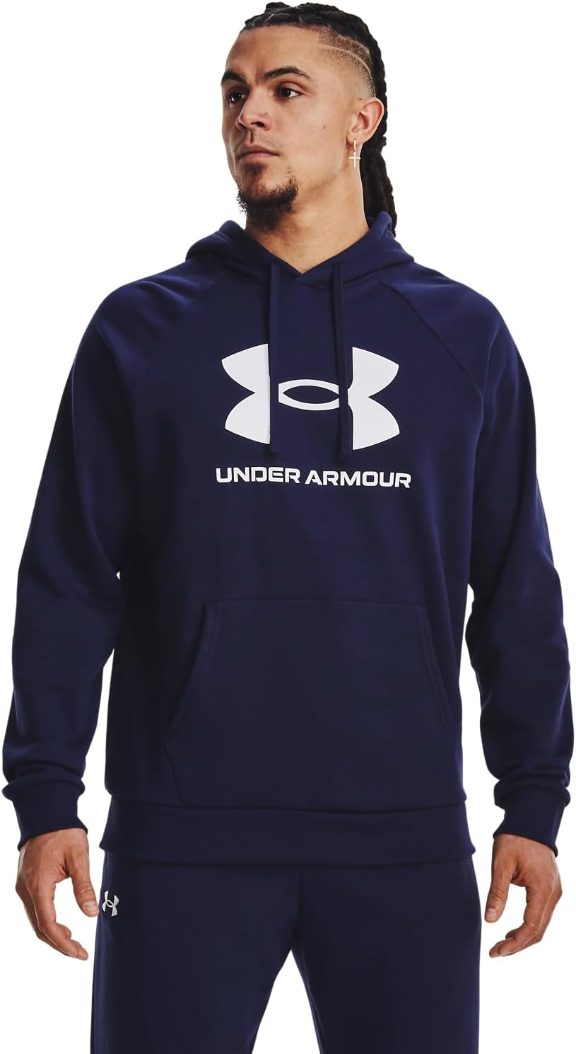 Under Armour Men's Rival Fleece Logo Hoodie for Comfort