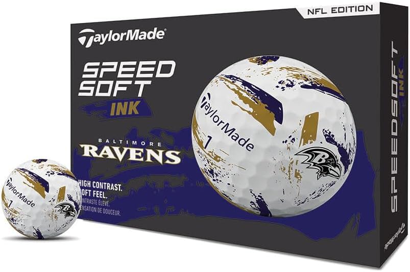 TaylorMade Golf Speed Soft Ink NFL Balls for Team Spirit